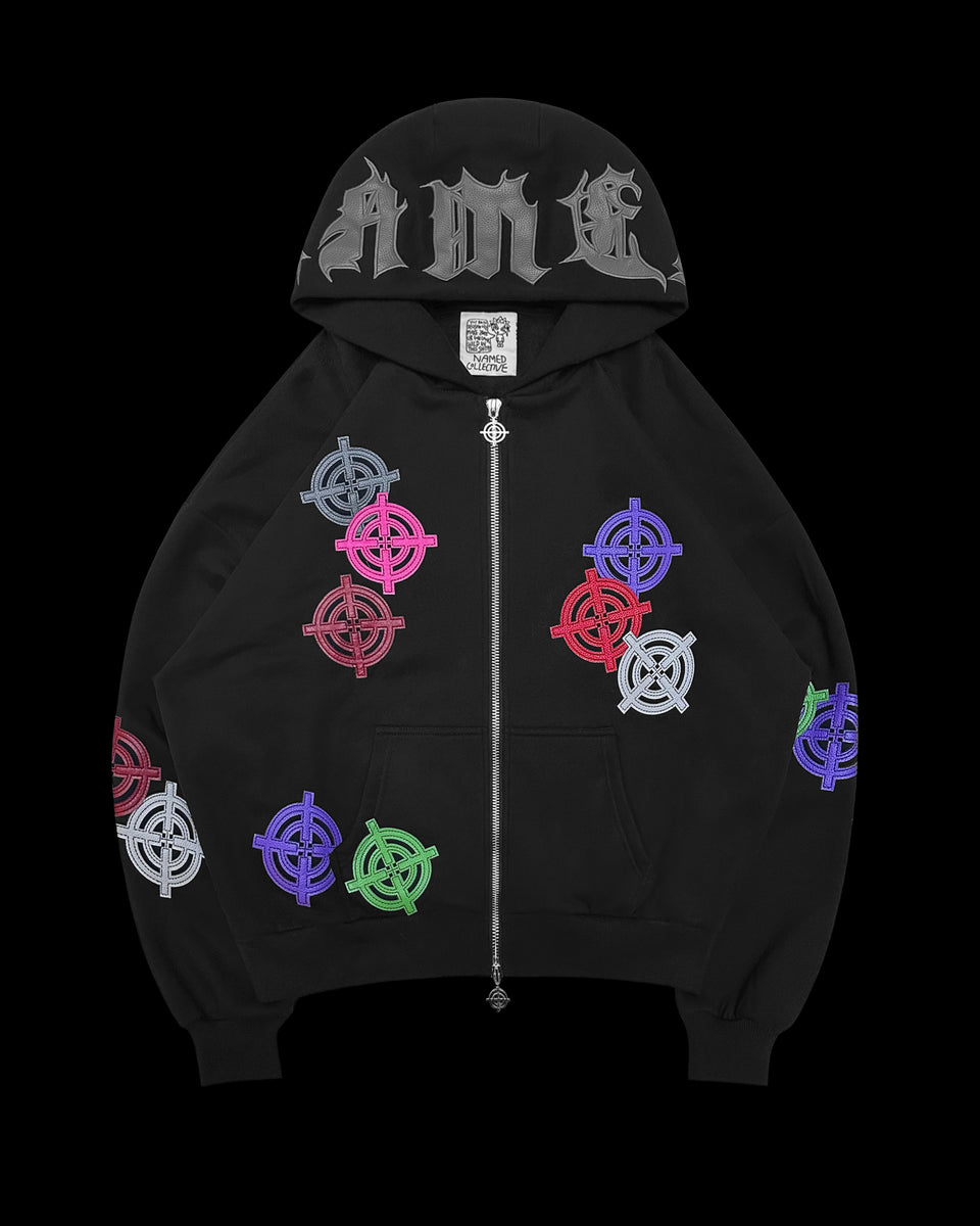 INCOGNITO ZIP HOODIE BLACK