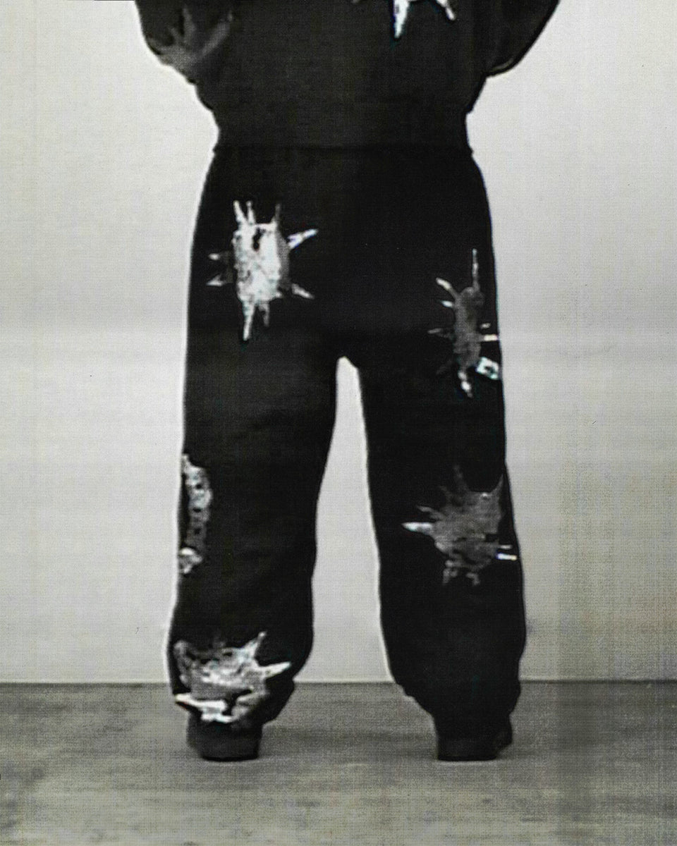 CLASH RHINESTONE SWEATPANTS ONYX