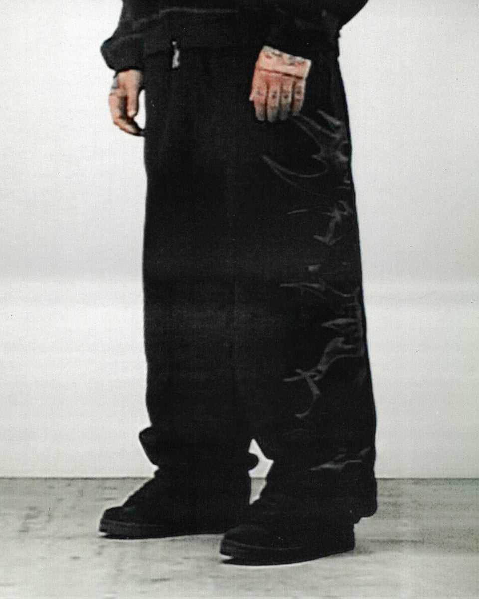 FLAME SWEATPANTS BLACK WIDOW