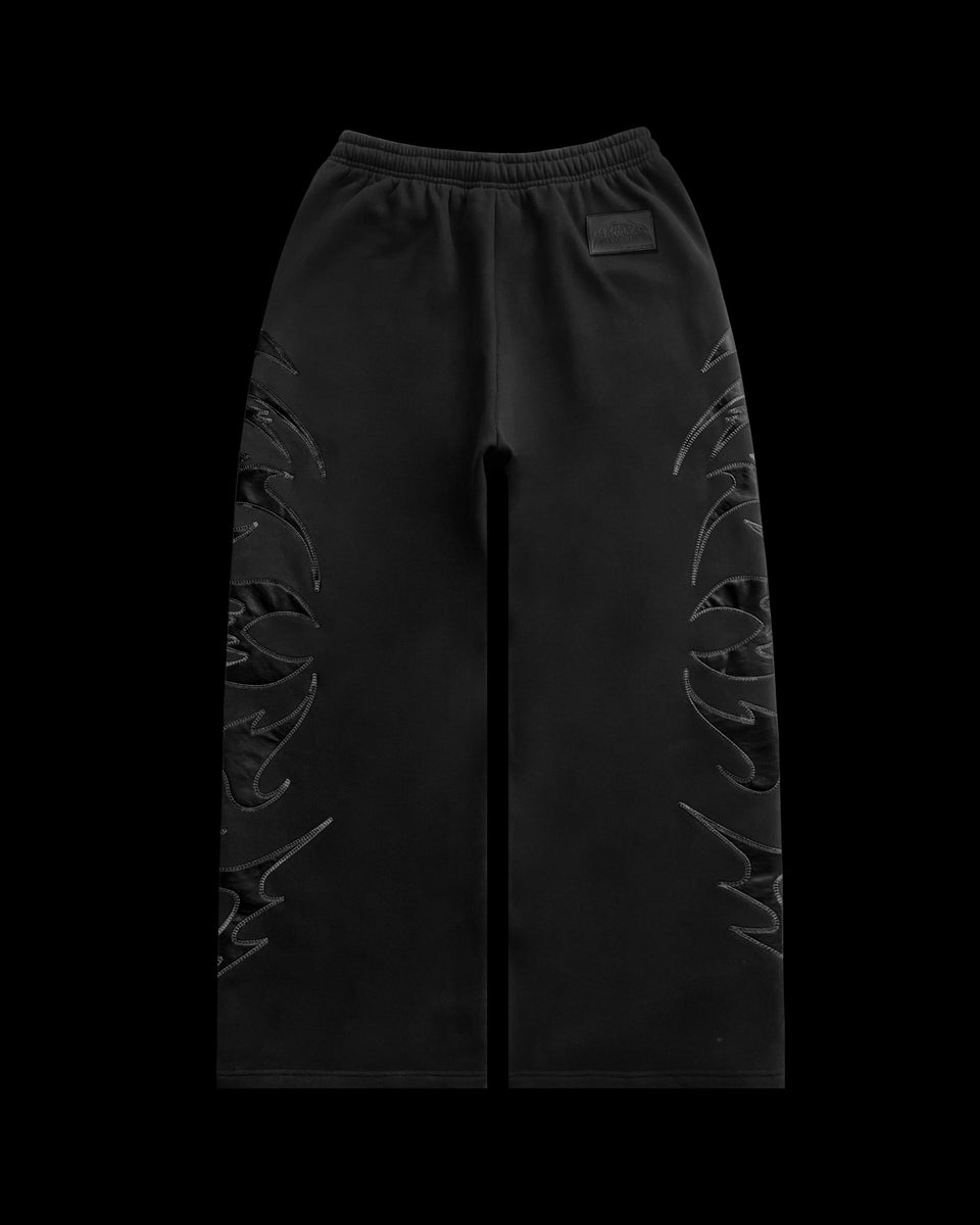 FLAME SWEATPANTS BLACK WIDOW