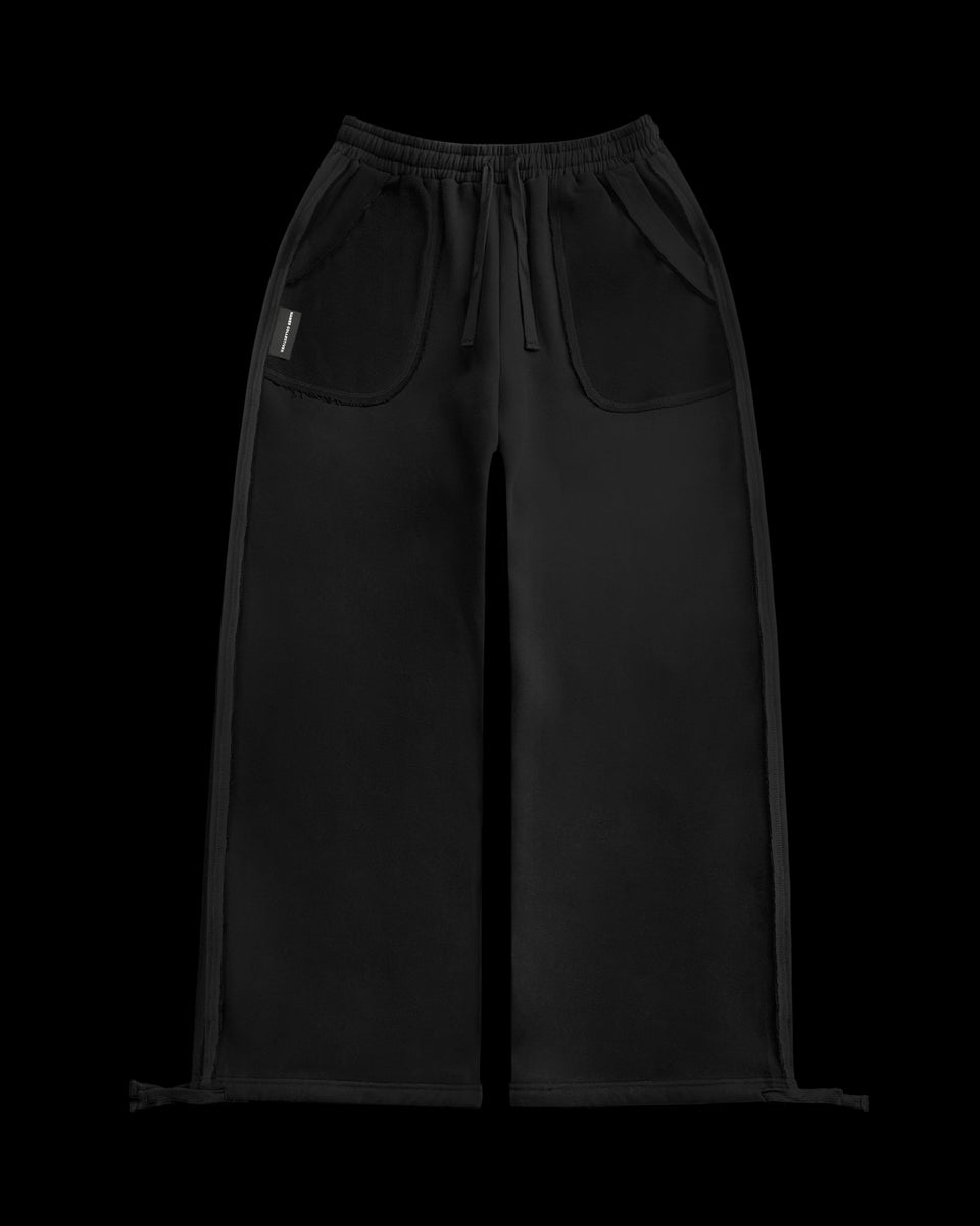 DECONSTRUCTED SWEATPANTS JET BLACK