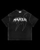 FLAME OVERSIZED TEE BLACK