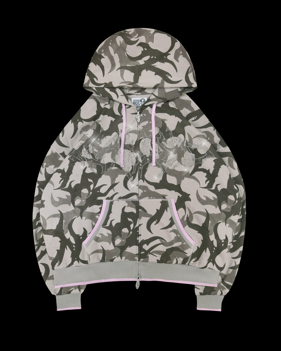 BLADE CAMO ZIP HOODIE BONE