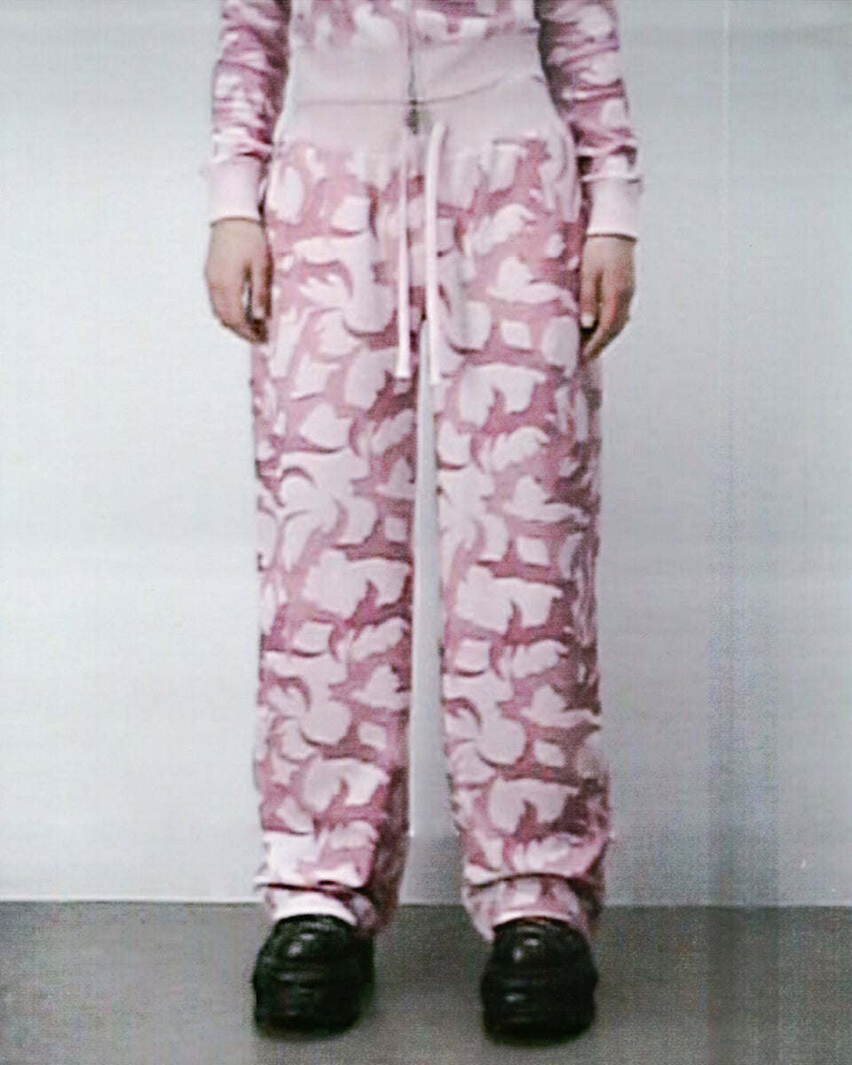 BLADE CAMO VELOUR SWEATPANTS PINK