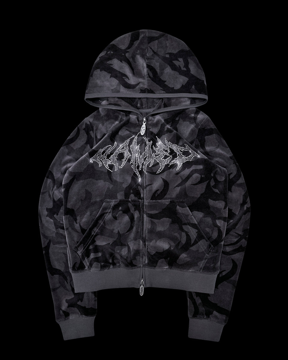 BLADE CAMO VELOUR ZIP HOODIE NIGHT