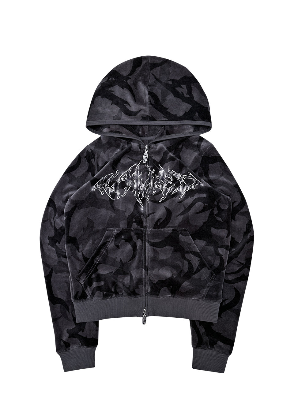 BLADE CAMO VELOUR ZIP HOODIE NIGHT