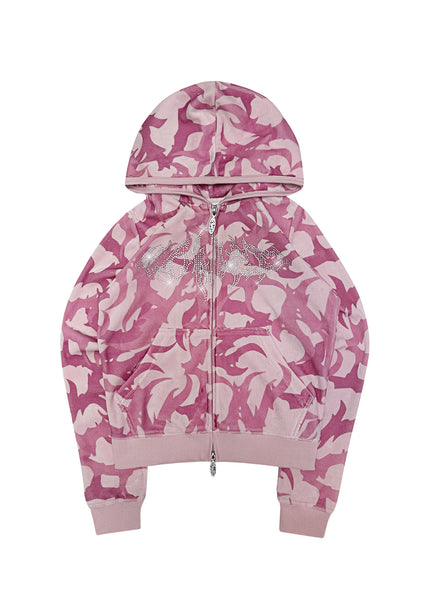 トップス THE BLACK EYE PATCH ZIP HOODIE PINK CAMO THE BLACK EYE PATCH ZIP HOODIE PINK CAMO