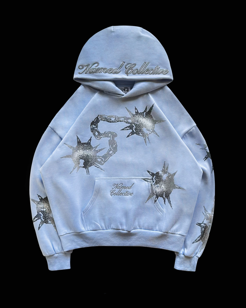 CLASH RHINESTONE HOODIE ICED BLUE – NAMED COLLECTIVE®