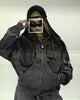FURIOUS DENIM POCKET ZIP HOODIE CHARCOAL