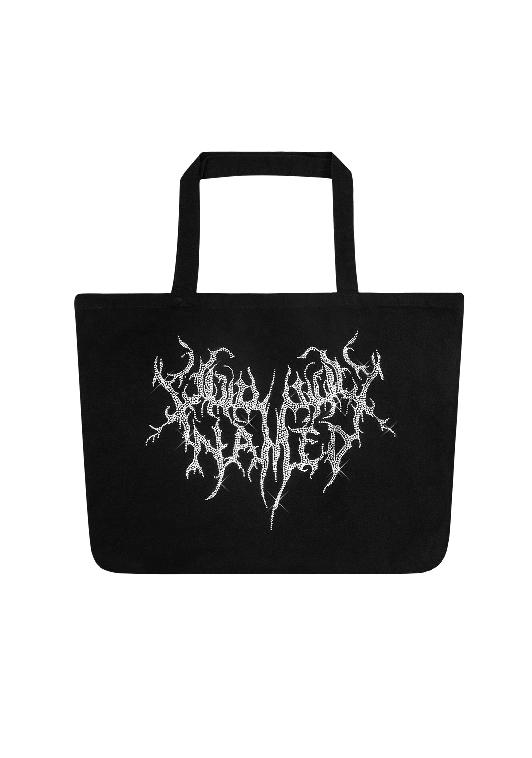 COLD HEART OVERSIZED RHINESTONE TOTE BAG