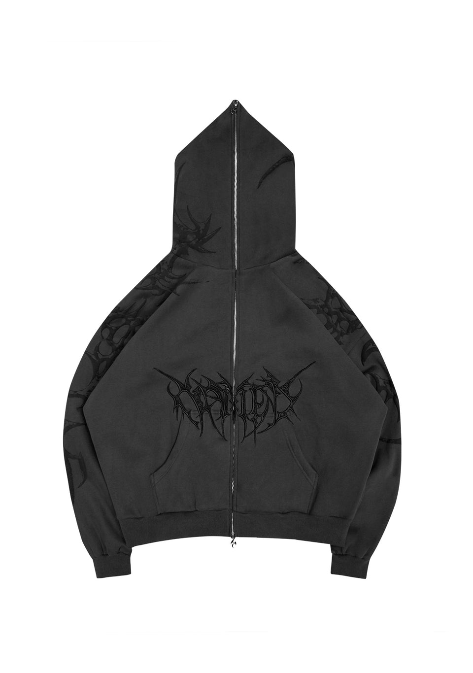 CRASH PUFF PRINT HOODIE CHARCOAL