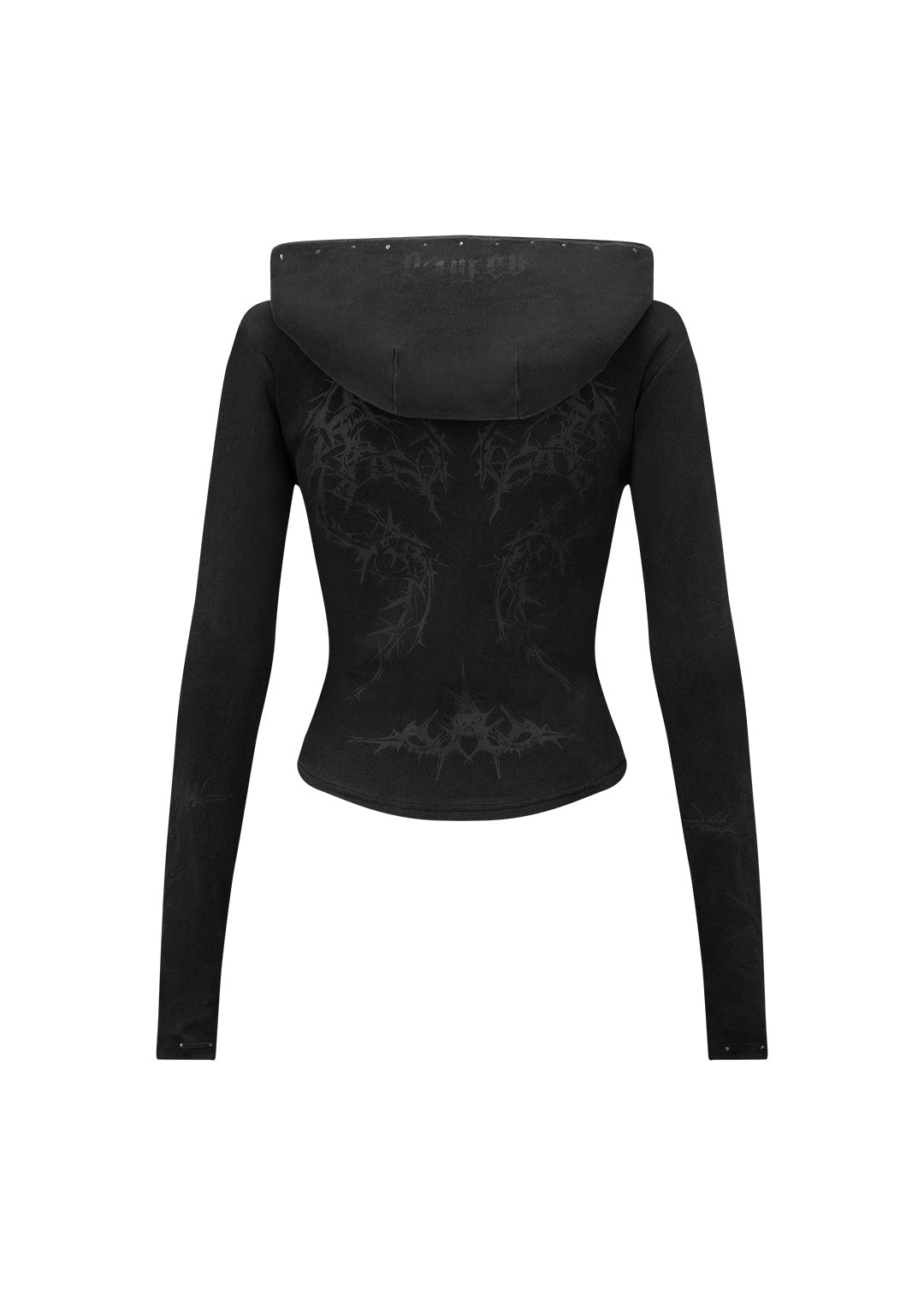 CURSE SCULPT STRETCH ZIP HOODIE WASHED CHARCOAL