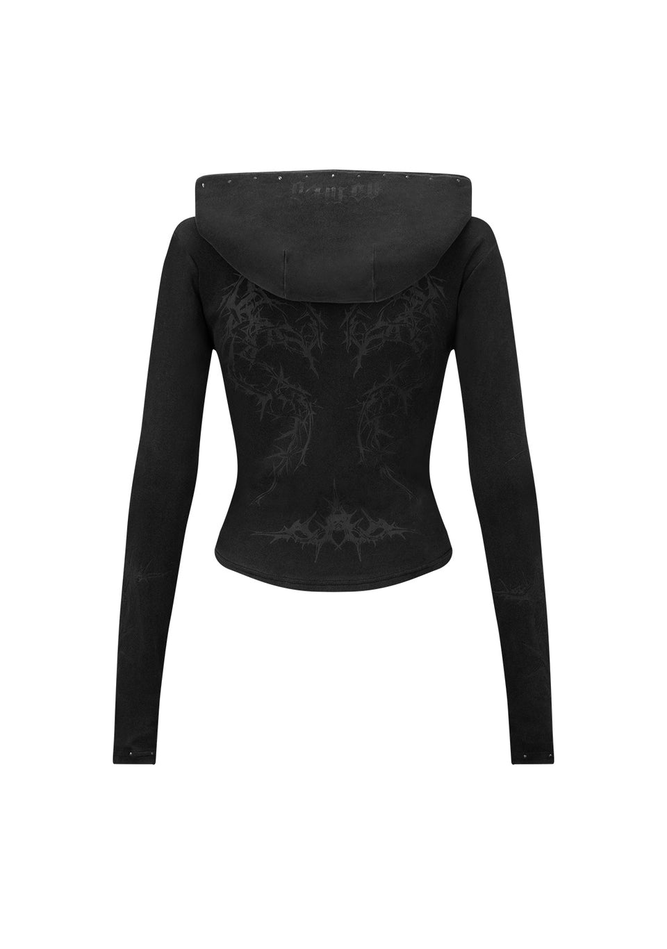 CURSE SCULPT STRETCH ZIP HOODIE WASHED CHARCOAL