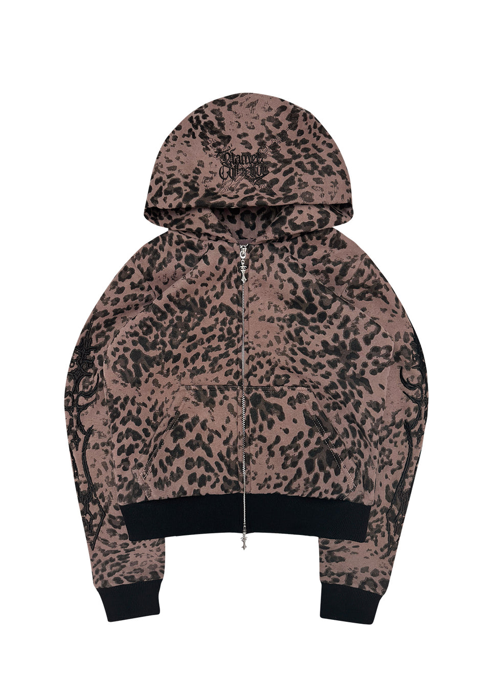 DAGGERS FITTED ZIP HOODIE LEOPARD