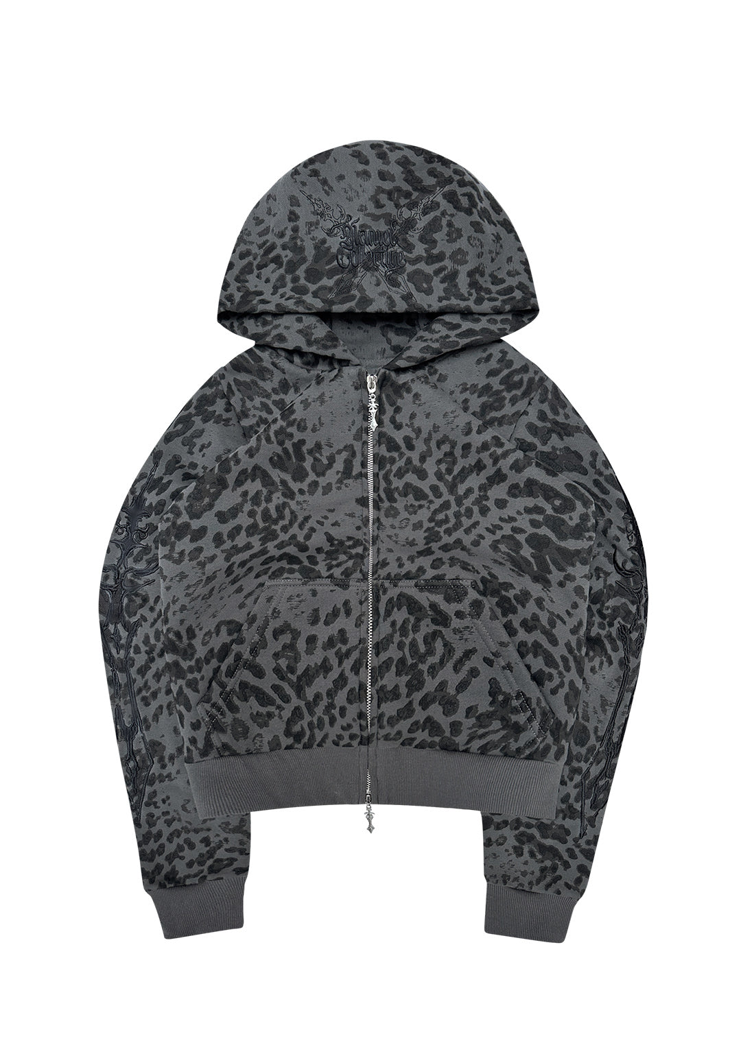 DAGGERS FITTED ZIP HOODIE NIGHT LEOPARD