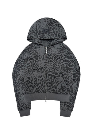 DAGGERS FITTED ZIP HOODIE NIGHT LEOPARD