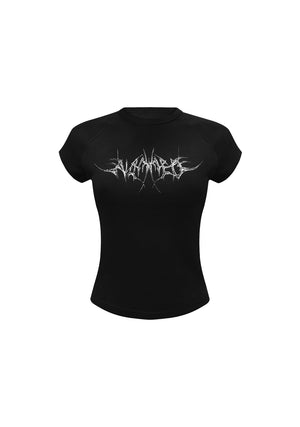 DESTROY CHROME BABY TEE BLACK