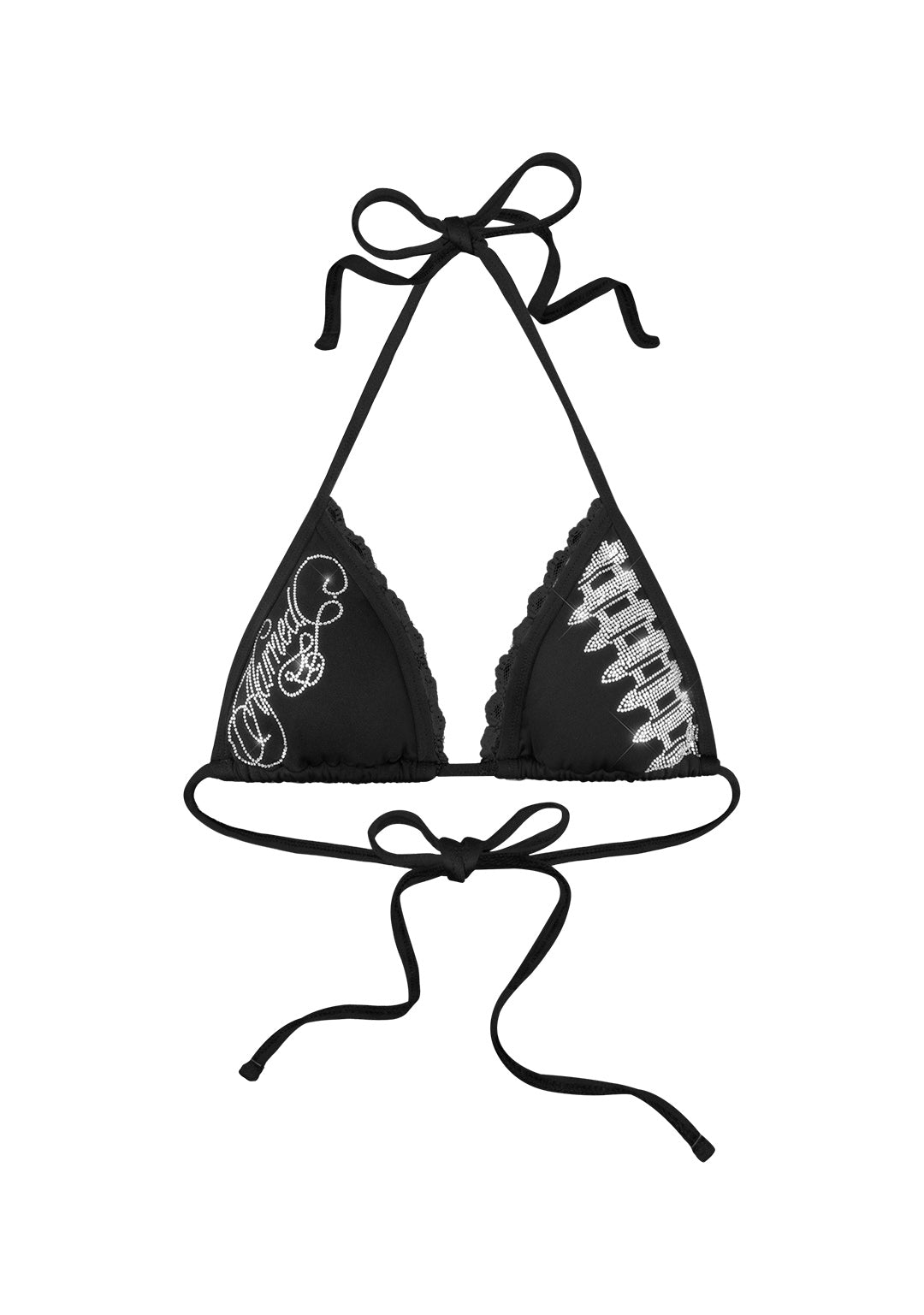 ENEMY RHINESTONE BIKINI TOP BLACK