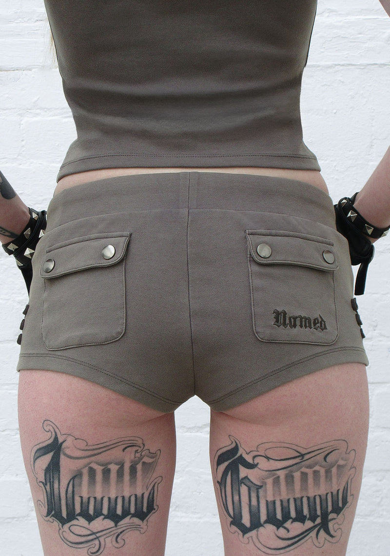 ENIGMA MILITARY MICRO RACER SHORTS WASHED ARMY GREEN
