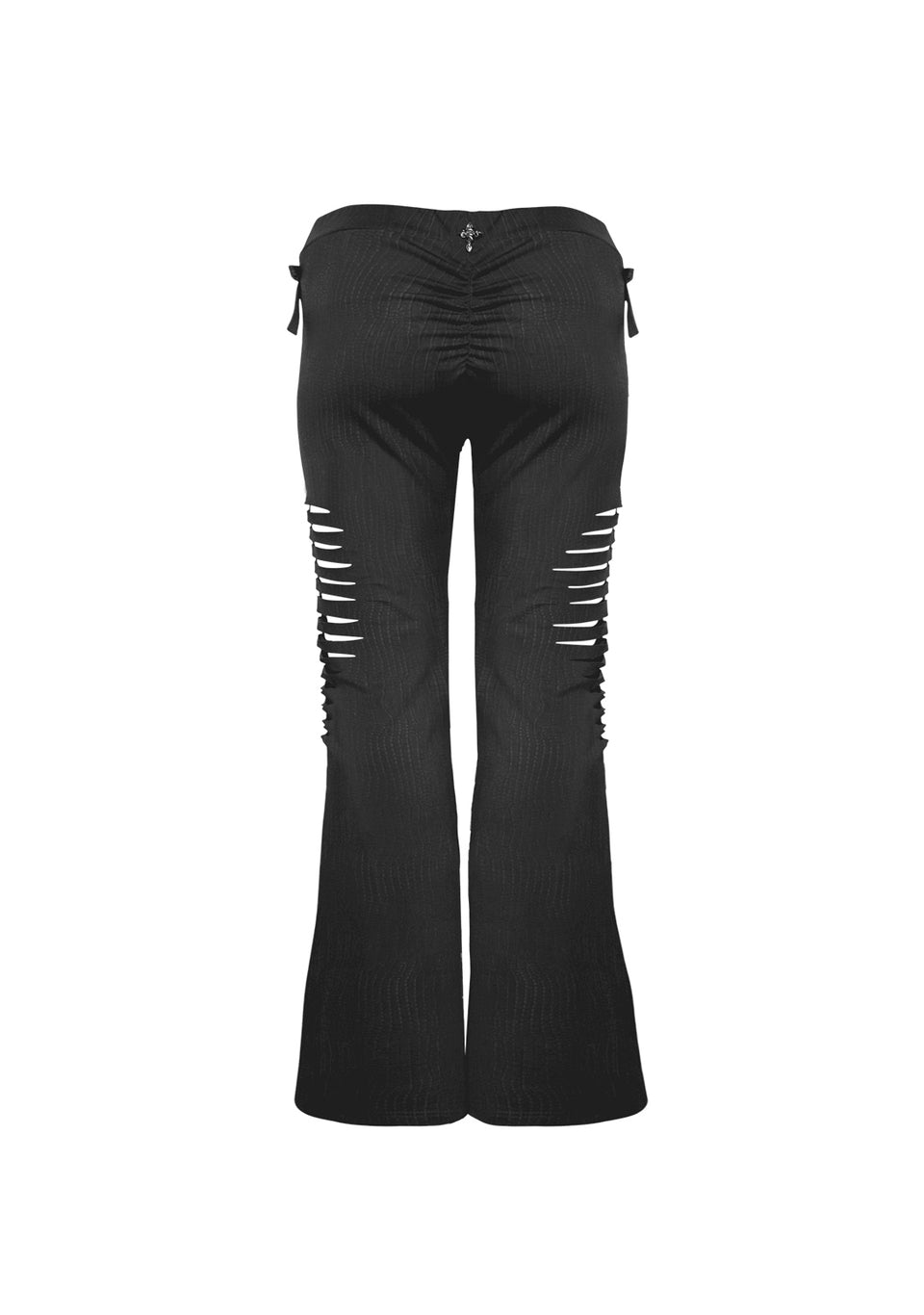 ENVY SNAKESKIN SLASHED SCULPT STRETCH PANTS CHARCOAL