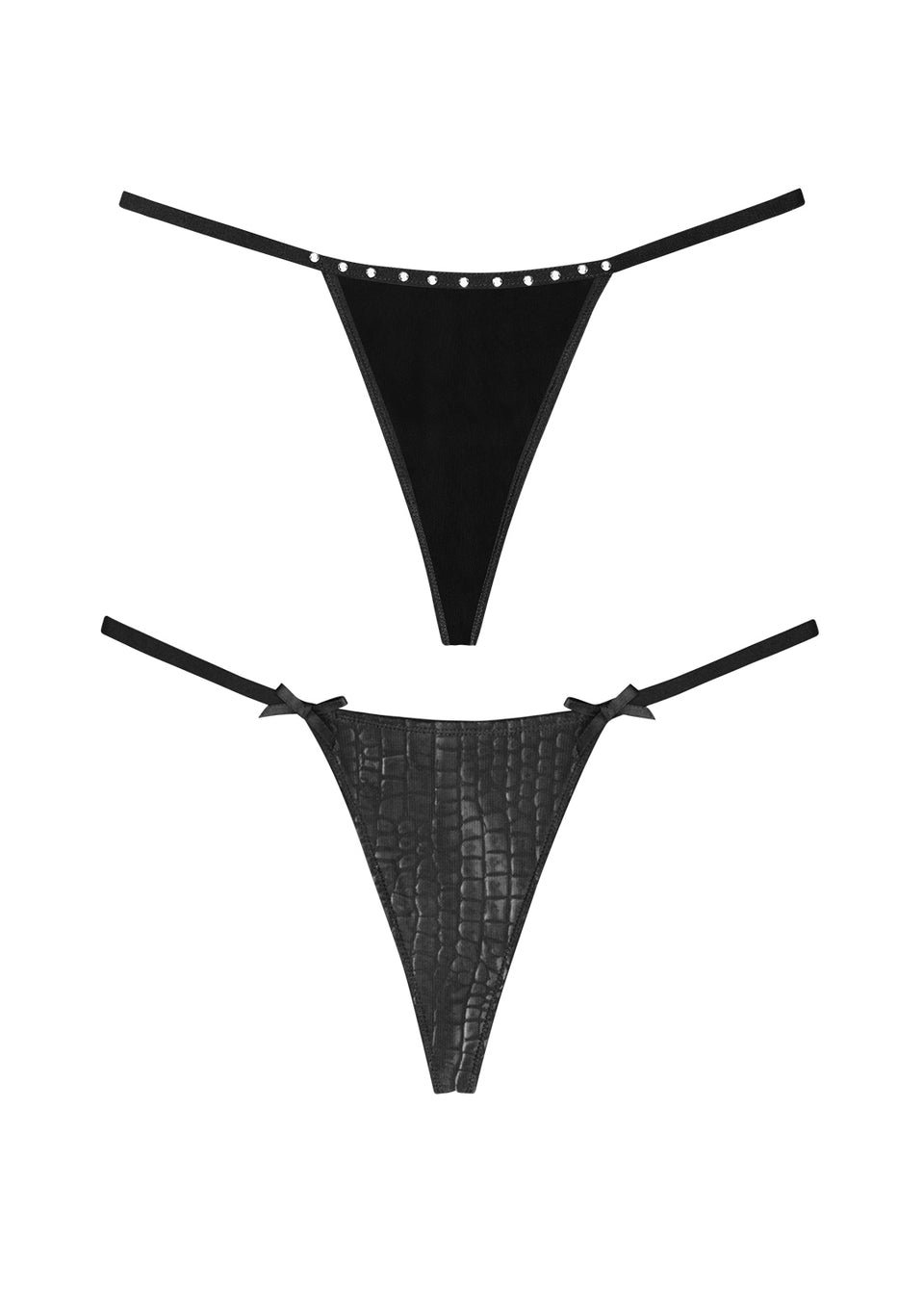 ENVY HARDWARE CHARM MESH G-STRING (2 PACK) CHARCOAL