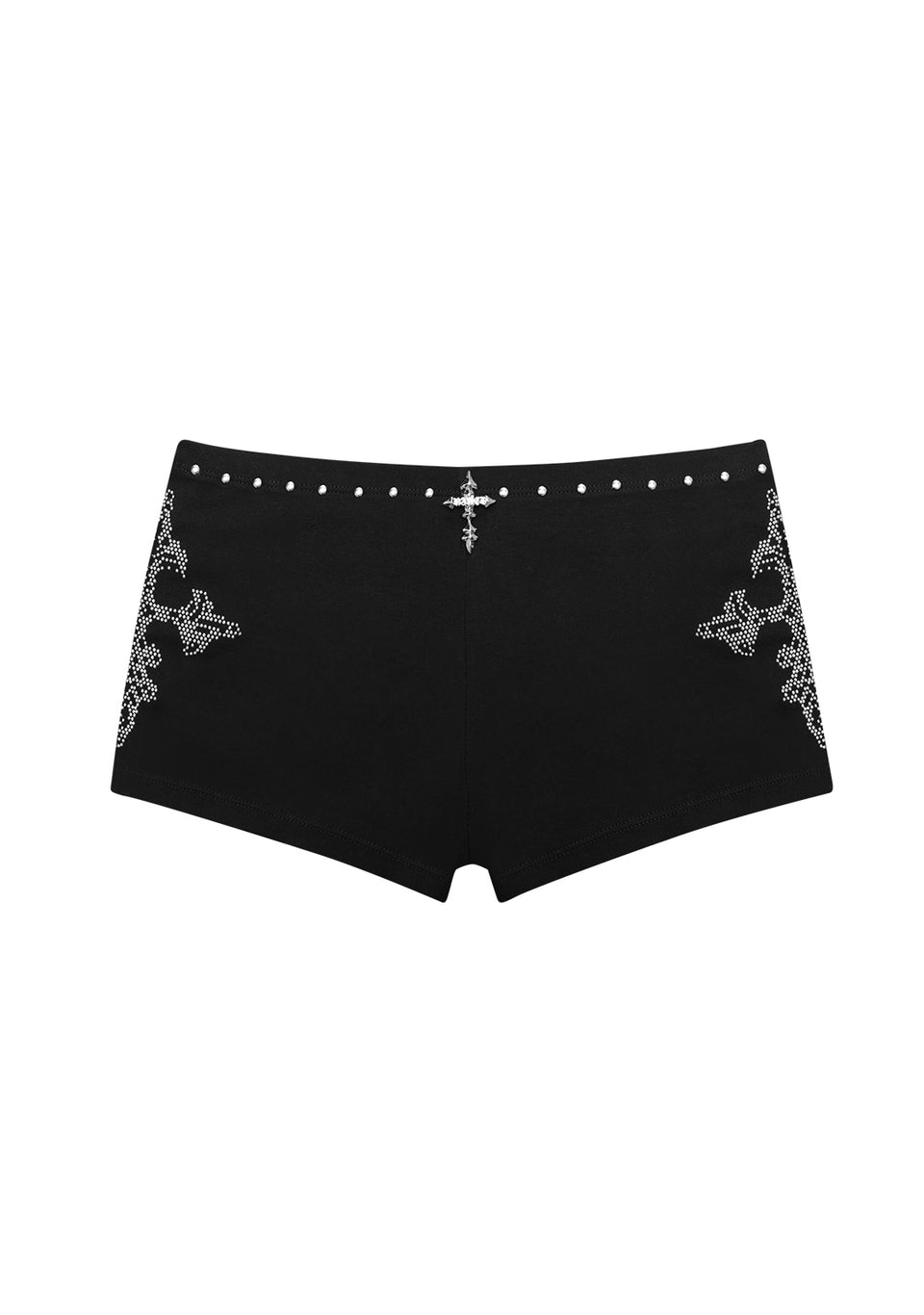 FERAL STUDDED MICRO HOTPANT SHORTS BLACK