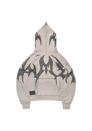 FLAME HOODIE BONE