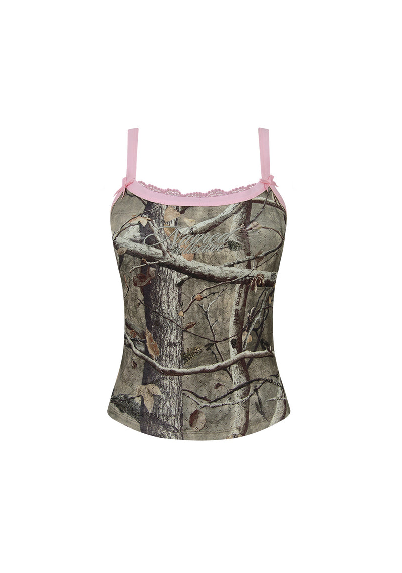 FORBIDDEN CAMI TANK TREE CAMO