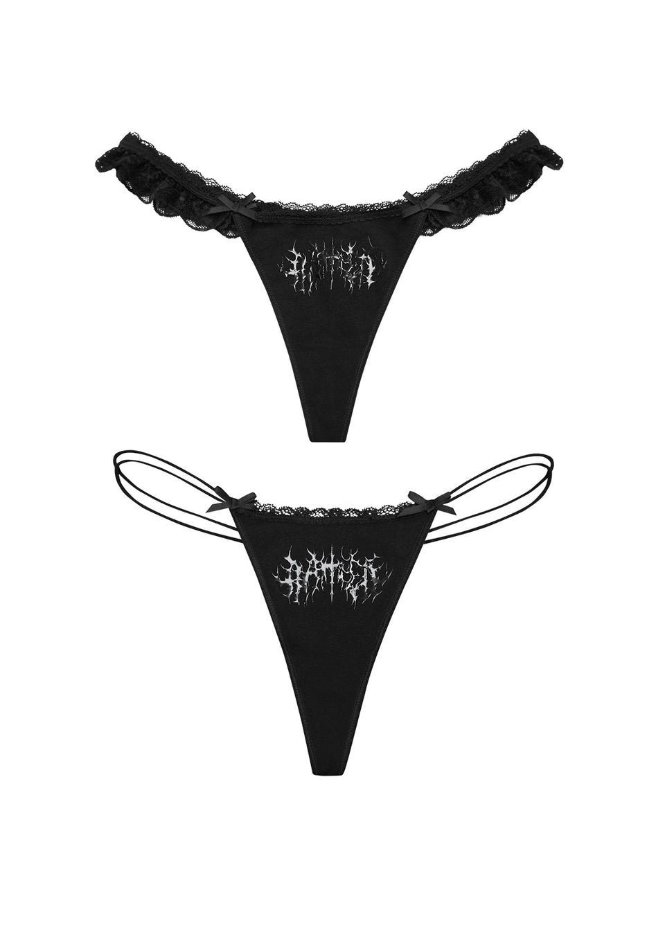 GHOST THONG BLACK (2 PACK)
