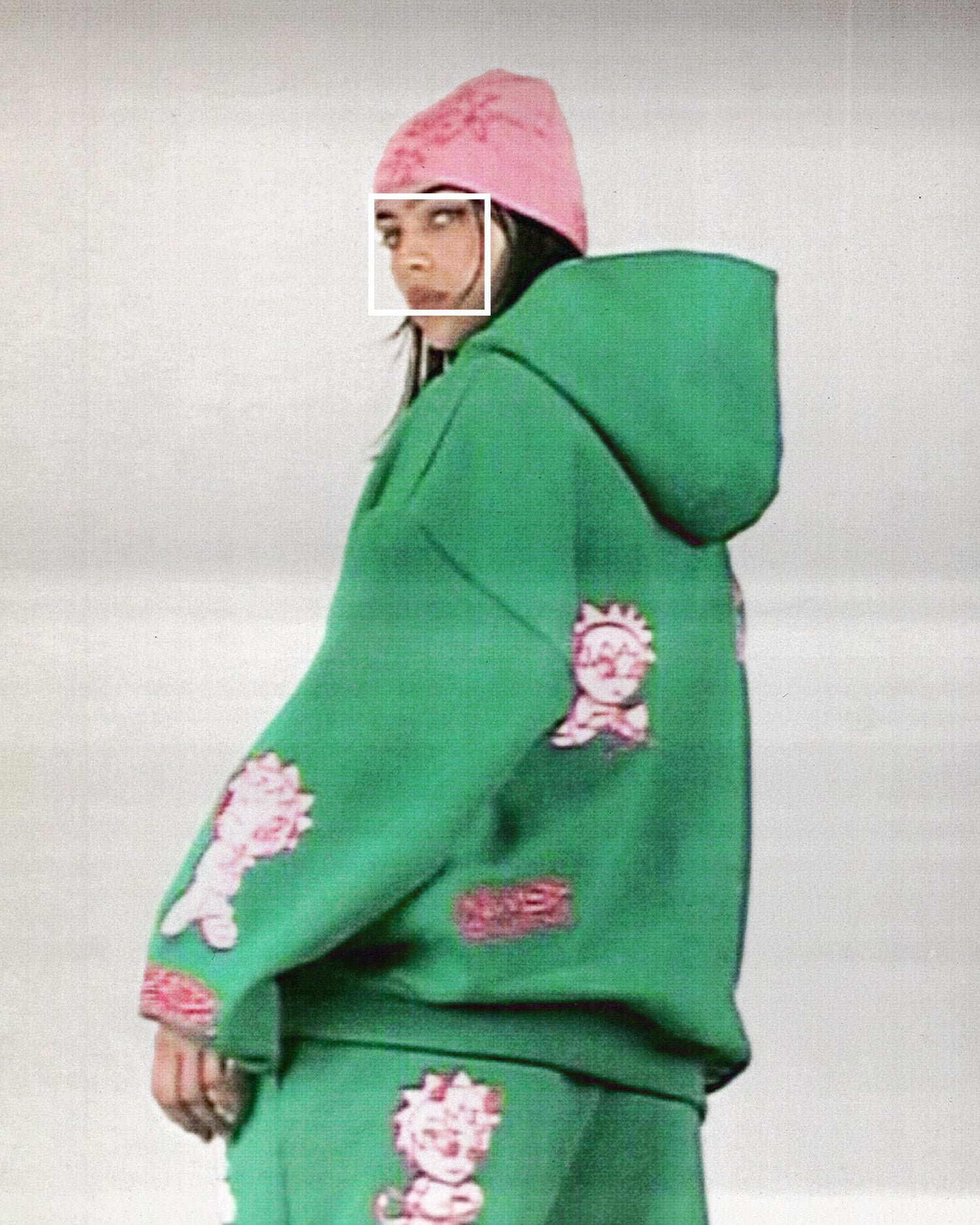 MISBEHAVE ZIP HOODIE ELECTRIC GREEN