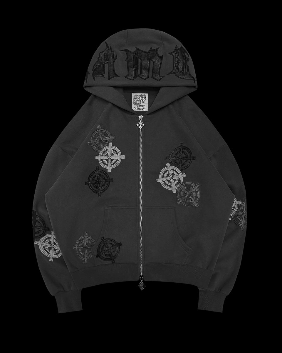 INCOGNITO ZIP HOODIE CHARCOAL