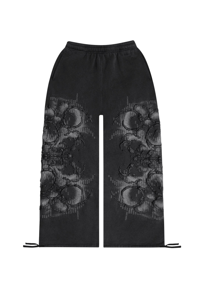 EUPHORIA PUFF PRINT OVERSIZED SWEATPANTS WASHED CHARCOAL