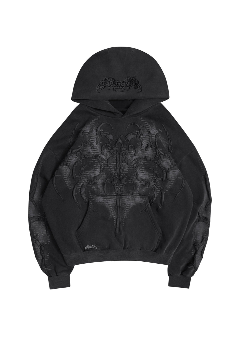 EUPHORIA PUFF PRINT HOODIE WASHED CHARCOAL
