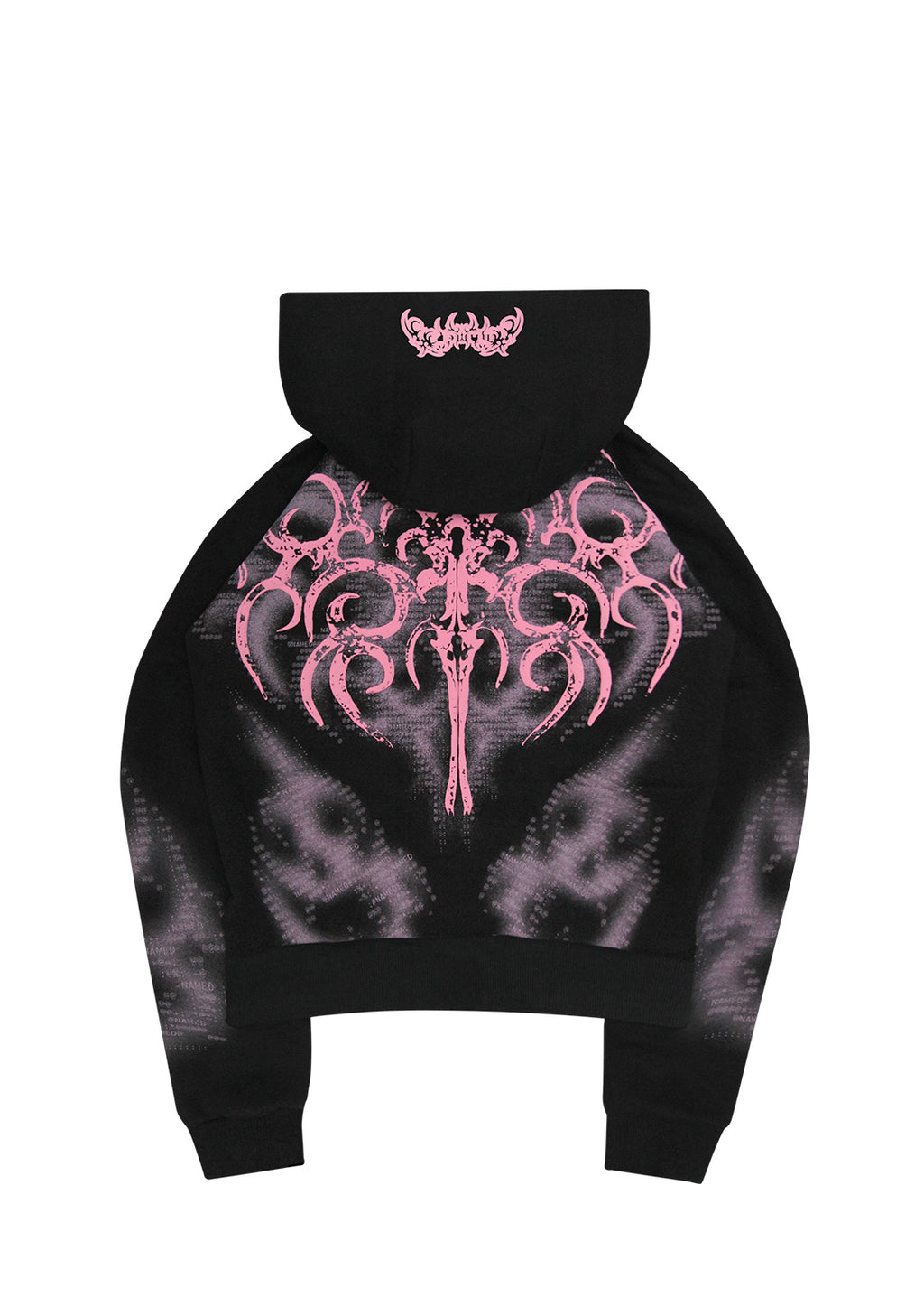 EUPHORIA PUFF PRINT FITTED ZIP HOODIE BLACK