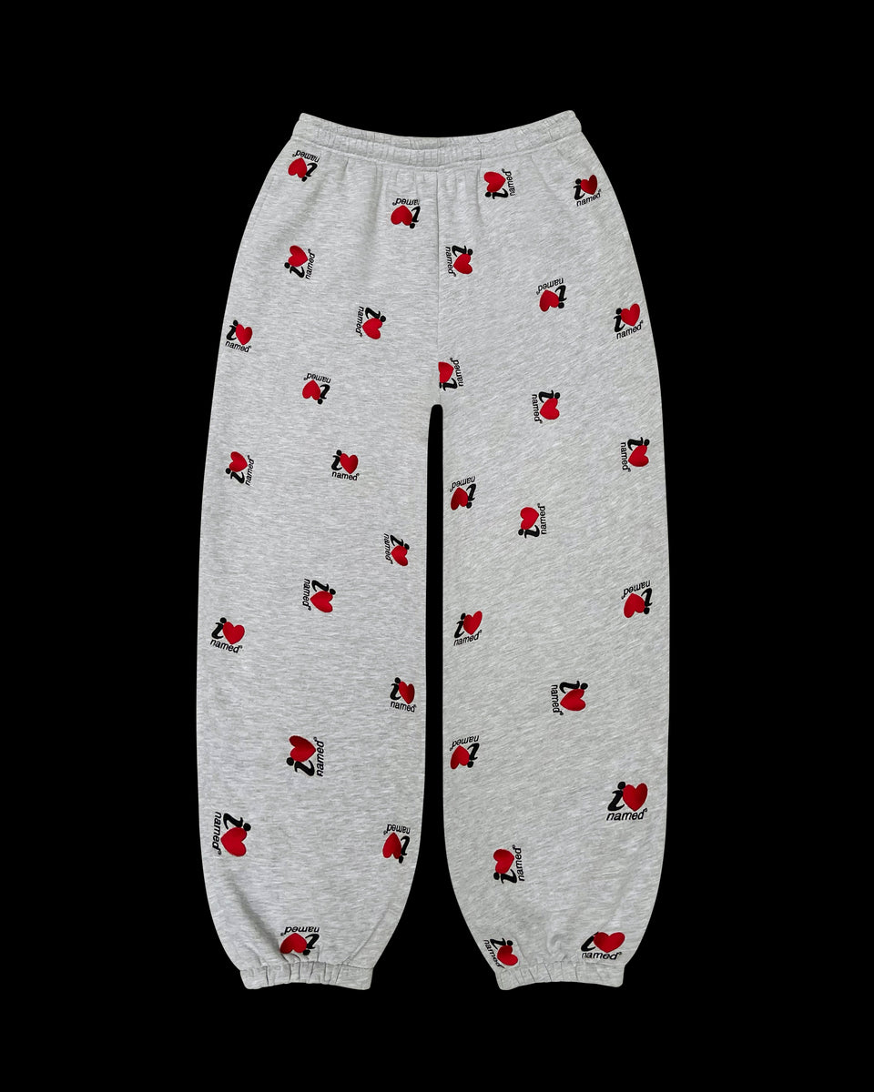 I <3 NAMED EMBROIDERED SWEATPANTS GREY MARL