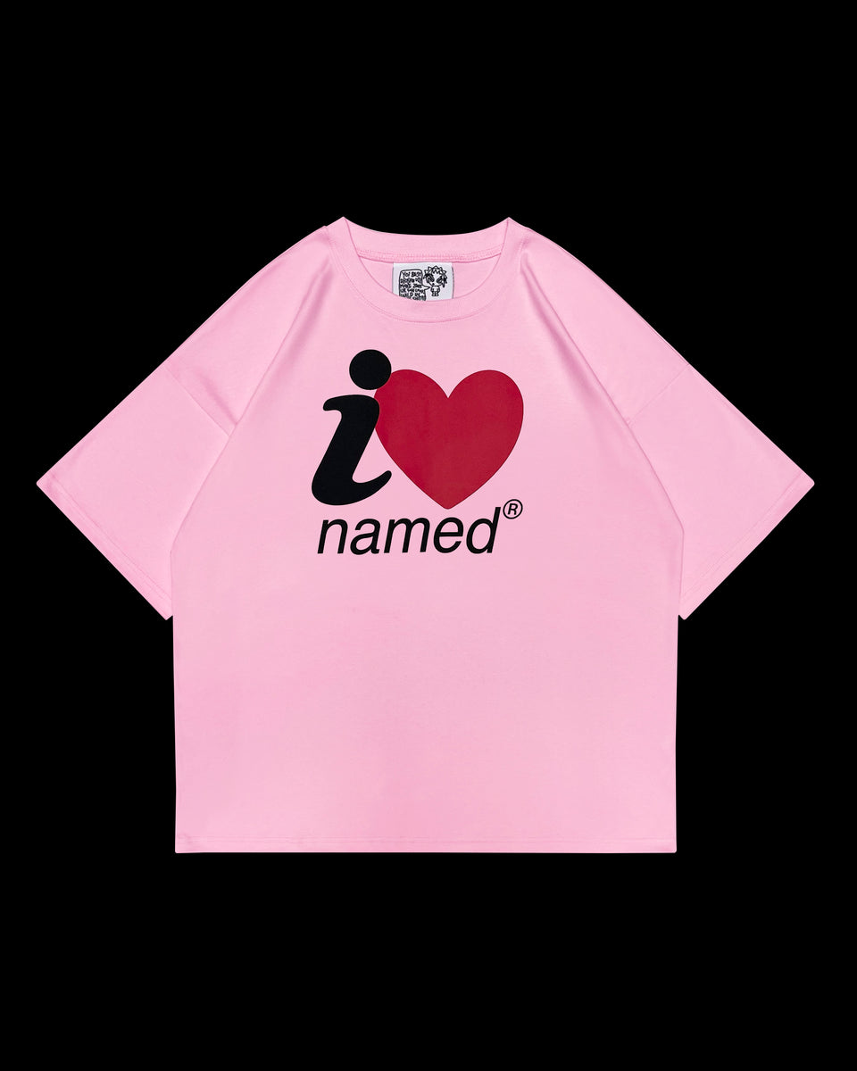 I <3 NAMED OVERSIZED TEE BABY PINK