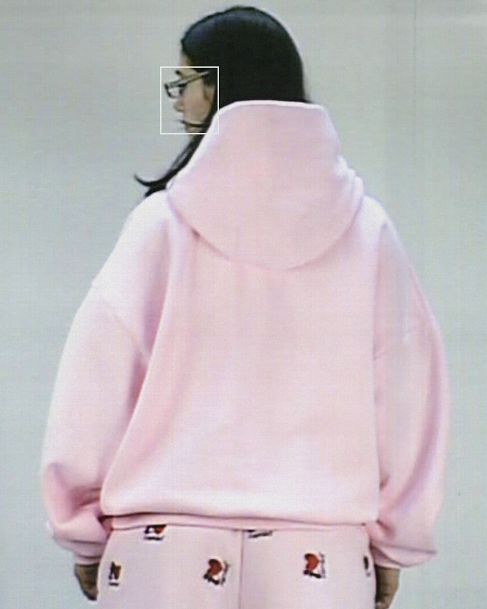 I <3 NAMED EMBROIDERED HOODIE BABY PINK