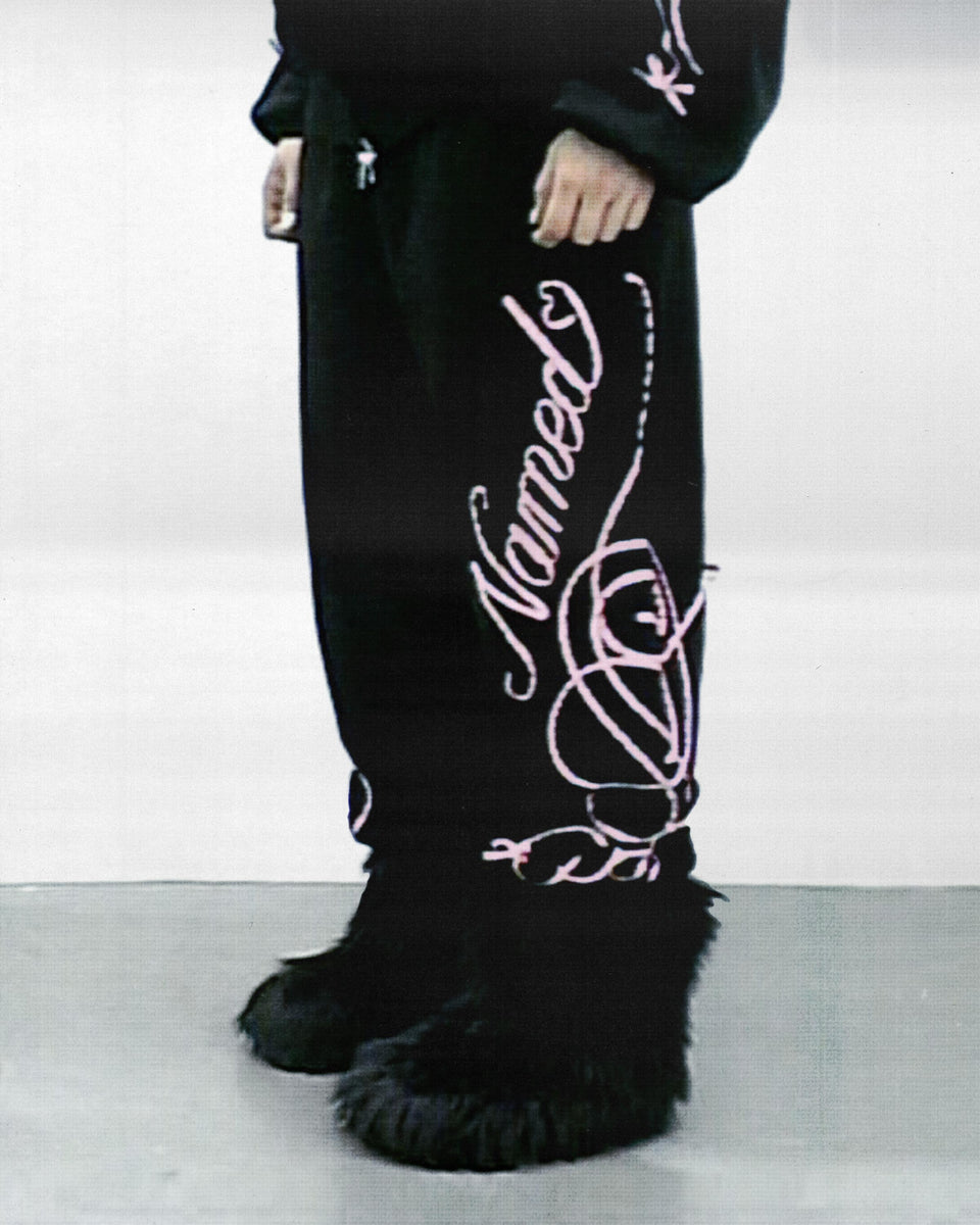 LUST RIBBON SWEATPANTS BLACK