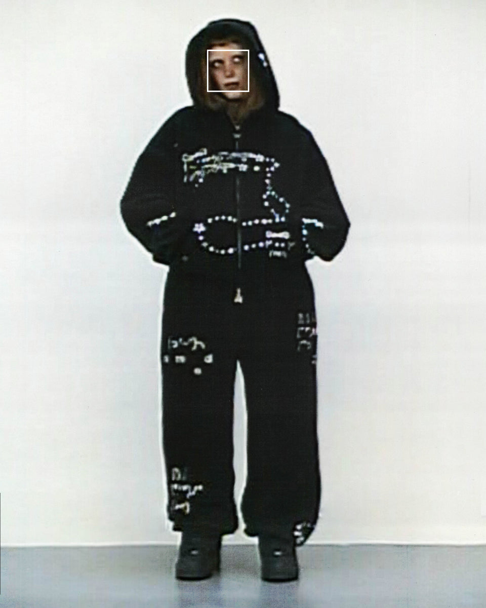 MALFUNCTION ZIP HOODIE BLACK (DETACHABLE EARS)