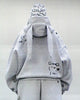 MALFUNCTION ZIP HOODIE GREY MARL (DETACHABLE EARS)