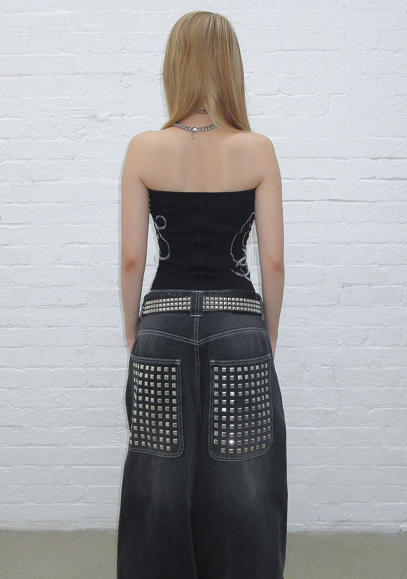 MUSE RHINESTONE TUBE TOP