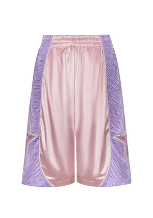 Nth ACTIVE AIRTEX MESH OVERSIZED SHORTS BABY PINK