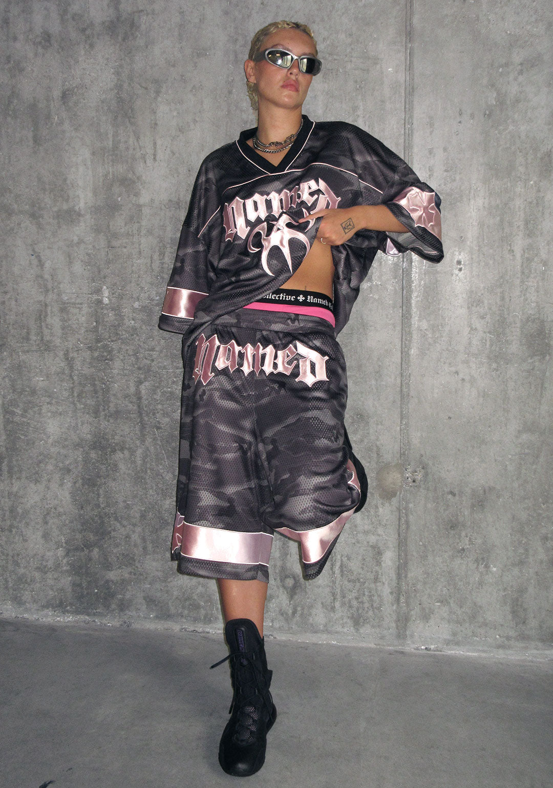 Nth ACTIVE AIRTEX MESH OVERSIZED SHORTS CAMO