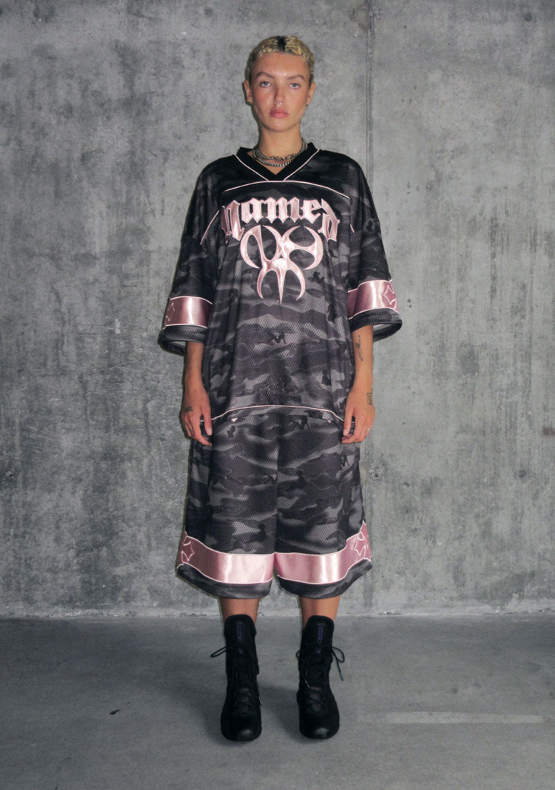 Nth ACTIVE AIRTEX MESH OVERSIZED SHORTS CAMO