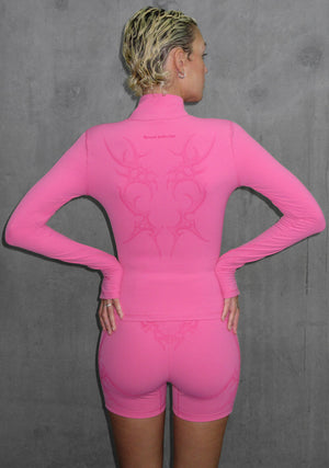 Nth ACTIVE CYBER ZIP THROUGH JACKET HOT PINK