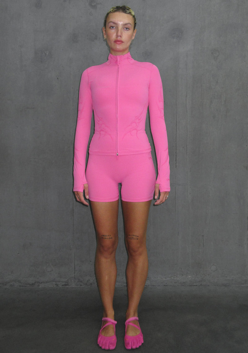 Nth ACTIVE CYBER ZIP THROUGH JACKET HOT PINK