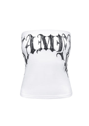 OLD ENGLISH TUBE TOP WHITE
