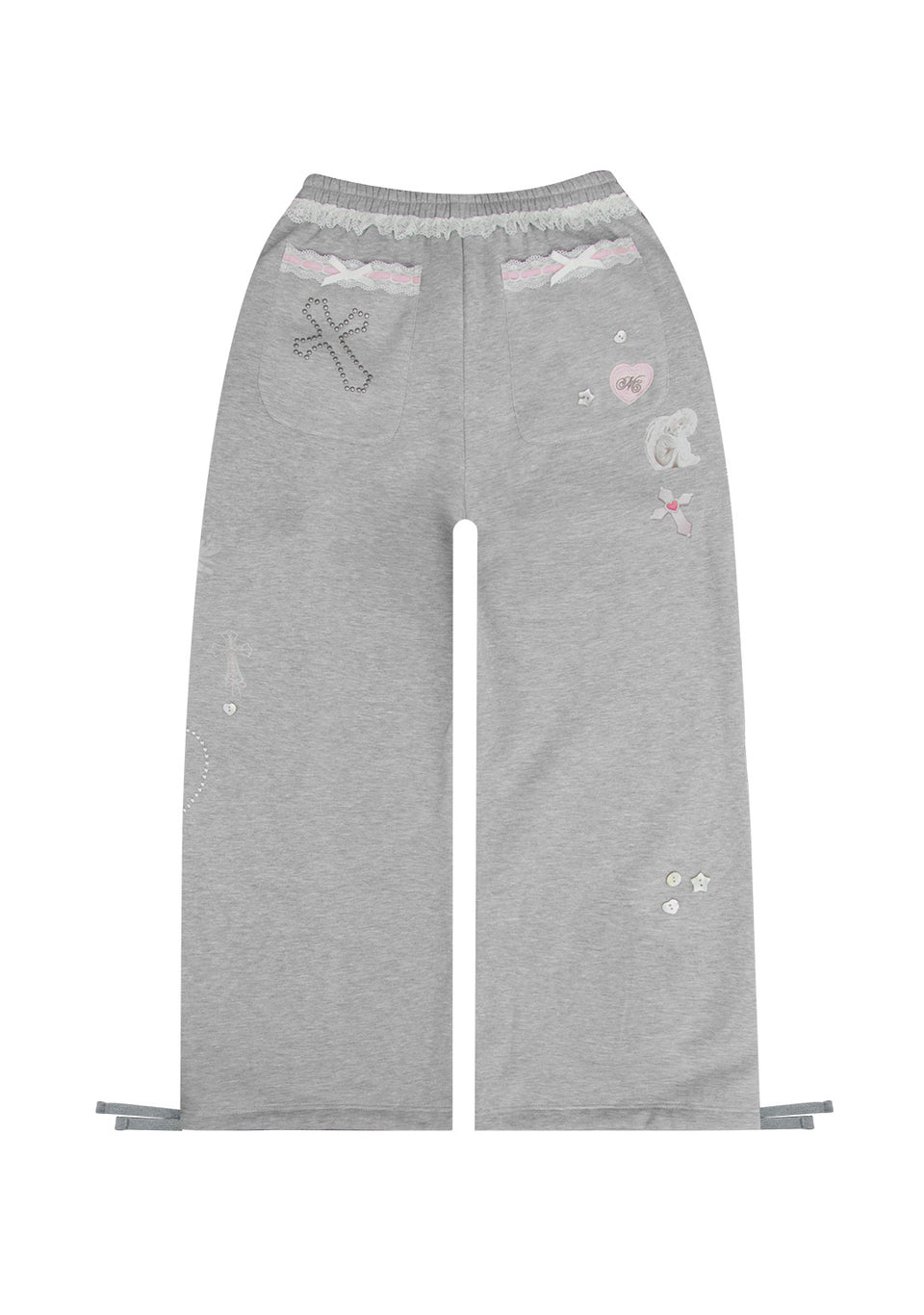 WHISPER OVERSIZED SWEATPANTS GREY MARL