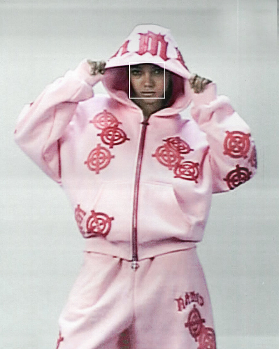 INCOGNITO ZIP HOODIE PINK POISON