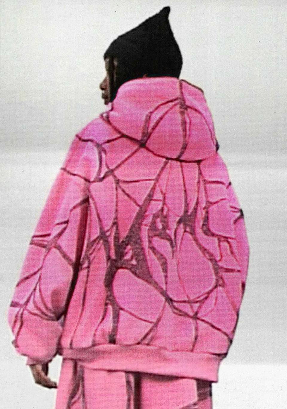 POISON RHINESTONE ZIP HOODIE PINK